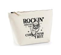 Hippowarehouse Christmas Rockin' Around The Christmas Tree Santa Printed Make up Cosmetic wash Bag 18x19x9cm