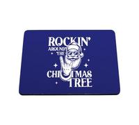 Hippowarehouse Christmas Rockin' around the christmas tree santa printed mouse mat pad accessory black rubber base 240mm x 190mm x 60mm