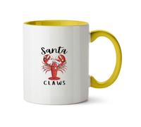 Hippowarehouse Christmas Santa Claws Lobster Printed Mug Various Colour Options Ceramic Cup Kitchenware 11oz
