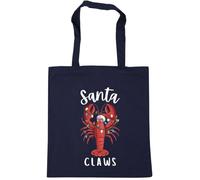 Hippowarehouse Christmas santa claws lobster Tote Shopping Gym Beach Bag 42cm x38cm, 10 litres