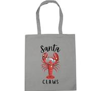 Hippowarehouse Christmas santa claws lobster Tote Shopping Gym Beach Bag 42cm x38cm, 10 litres