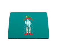 Hippowarehouse Christmas The little elf printed mouse mat pad accessory black rubber base 240mm x 190mm x 60mm