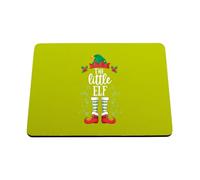 Hippowarehouse Christmas The little elf printed mouse mat pad accessory black rubber base 240mm x 190mm x 60mm
