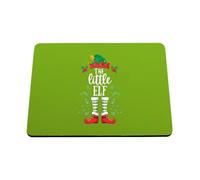 Hippowarehouse Christmas The little elf printed mouse mat pad accessory black rubber base 240mm x 190mm x 60mm