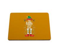 Hippowarehouse Christmas The little elf printed mouse mat pad accessory black rubber base 240mm x 190mm x 60mm