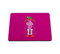 Hippowarehouse Christmas The little elf printed mouse mat pad accessory black rubber base 240mm x 190mm x 60mm