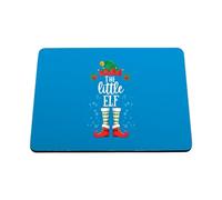 Hippowarehouse Christmas The little elf printed mouse mat pad accessory black rubber base 240mm x 190mm x 60mm