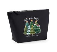 Hippowarehouse Christmas Trees Put Your Balls All Over me Printed Make up Cosmetic wash Bag 18x19x9cm