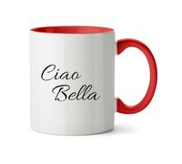 Hippowarehouse ciao Bella Printed Mug Various Colour Options Ceramic Cup Kitchenware 11oz