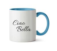 Hippowarehouse ciao Bella Printed Mug Various Colour Options Ceramic Cup Kitchenware 11oz
