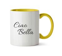 Hippowarehouse ciao Bella Printed Mug Various Colour Options Ceramic Cup Kitchenware 11oz