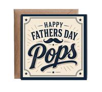 Hippowarehouse Classic Old Gentleman Fathers Day Card for Pops Personalised Card. 15cm x 15cm with envelope for him for her Funny Cards for Men and Women Blank inside option