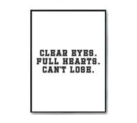 Hippowarehouse Clear Eyes. Full Hearts. Can't Lose. Printed Poster A4 Wall Art Design Classroom Room Gym Office Décor