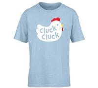 Hippowarehouse Cluck Cluck Chicken Kids Children's Short Sleeve t-Shirt Light Blue