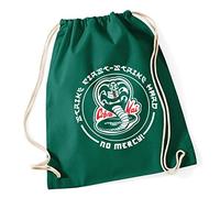 Hippowarehouse COBRA KAI STRIKE FIRST - STRIKE HARD Drawstring Cotton School Gum Kid Bag Sack 37cm x 46cm, 12 litres