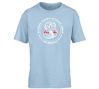 Hippowarehouse Cobra Kai Strike First - Strike Hard Kids Children's Short Sleeve t-Shirt Light Blue