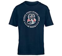 Hippowarehouse Cobra Kai Strike First - Strike Hard Kids Children's Short Sleeve t-Shirt Navy Blue