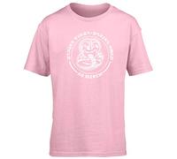 Hippowarehouse Cobra Kai Strike First - Strike Hard Kids Children's Short Sleeve t-Shirt Pink