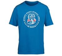 Hippowarehouse Cobra Kai Strike First - Strike Hard Kids Children's Short Sleeve t-Shirt Sapphire Blue
