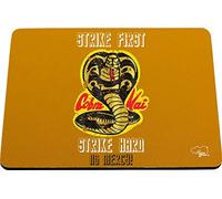 Hippowarehouse Cobra Kai Strike First - Strike Hard - No mercy printed mouse mat pad accessory black rubber base 240mm x 190mm x 60mm
