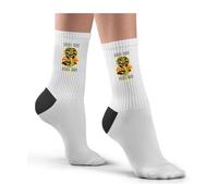 Hippowarehouse Cobra Kai Strike First - Strike Hard- No mercy Socks Printed Mens Womens Childrens 26.5cm 35cm 40cm Breathable Novelty Sock Gift