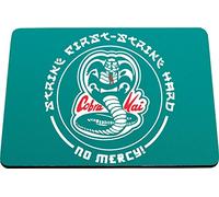 Hippowarehouse COBRA KAI STRIKE FIRST - STRIKE HARD printed mouse mat pad accessory black rubber base 240mm x 190mm x 60mm