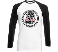 Hippowarehouse Cobra Kai Strike First - Strike Hard Unisex Long Sleeve Baseball Two Tone t-Shirt