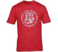 Hippowarehouse Cobra Kai Strike First - Strike Hard Unisex Short Sleeve t-Shirt (Specific Size Guide in Description) Red