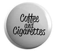 Hippowarehouse Coffee and Cigarettes Script Badge Pin