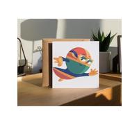 Hippowarehouse Colorful hero Personalised Card. 15cm x 15cm with envelope for him for her Funny Cards for Men and Women Blank inside option