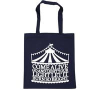 Hippowarehouse Come alive go and light your light let it burn so bright Tote Shopping Gym Beach Bag 42cm x38cm, 10 litres