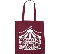 Hippowarehouse Come alive go and light your light let it burn so bright Tote Shopping Gym Beach Bag 42cm x38cm, 10 litres