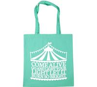 Hippowarehouse Come alive go and light your light let it burn so bright Tote Shopping Gym Beach Bag 42cm x38cm, 10 litres