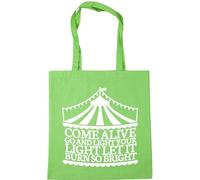 Hippowarehouse Come alive go and light your light let it burn so bright Tote Shopping Gym Beach Bag 42cm x38cm, 10 litres