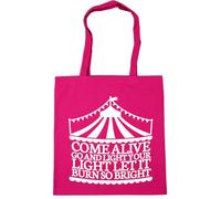 Hippowarehouse Come alive go and light your light let it burn so bright Tote Shopping Gym Beach Bag 42cm x38cm, 10 litres