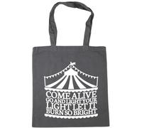 Hippowarehouse Come alive go and light your light let it burn so bright Tote Shopping Gym Beach Bag 42cm x38cm, 10 litres