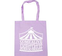 Hippowarehouse Come alive go and light your light let it burn so bright Tote Shopping Gym Beach Bag 42cm x38cm, 10 litres