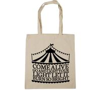 Hippowarehouse Come alive go and light your light let it burn so bright Tote Shopping Gym Beach Bag 42cm x38cm, 10 litres