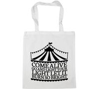 Hippowarehouse Come alive go and light your light let it burn so bright Tote Shopping Gym Beach Bag 42cm x38cm, 10 litres
