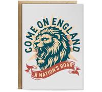 Hippowarehouse Come On England: A Nation's Roar Personalised Card A5 with envelope for him for her Funny Cards for Men and Women Blank inside option