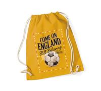 Hippowarehouse Come On England: Still Believing Since Forever Drawstring Cotton School Gym Bag 37cm x 46cm, 12 litres