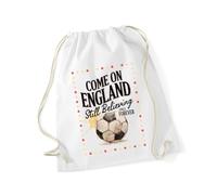 Hippowarehouse Come On England: Still Believing Since Forever Drawstring Cotton School Gym Bag 37cm x 46cm, 12 litres