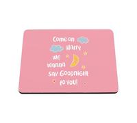 Hippowarehouse Come on harry we wanna say goodnight to you printed mouse mat pad accessory black rubber base 240mm x 190mm x 60mm