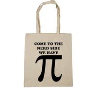 Hippowarehouse Come to The Nerd Side we Have pi Tote Shopping Gym Beach Bag 42cm x38cm, 10 litres