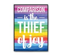 Hippowarehouse Comparison Is The Thief Of Joy Printed Poster A4 Wall Art Design Classroom Room Gym Office Décor