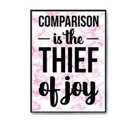 Hippowarehouse Comparison Is The Thief Of Joy Printed Poster A4 Wall Art Design Classroom Room Gym Office Décor