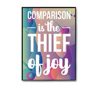 Hippowarehouse Comparison Is The Thief Of Joy Printed Poster A4 Wall Art Design Classroom Room Gym Office Décor
