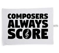 Hippowarehouse Composers always score Tea Towel Eco Printed Dish Cloth Kitchen accessory 50cmx70cm 100% Cotton