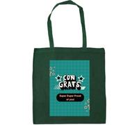 Hippowarehouse Congrats super duper proud of you Tote Shopping Gym Beach Bag 42cm x38cm,10 litres