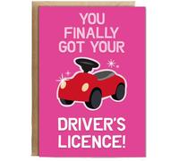 Hippowarehouse Congratulations Card You Finally Got Your Drivers Licence Personalised Card A5 with envelope for him for her Funny Cards for Men and Women Blank inside option